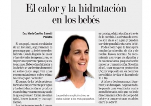 El calor y la hidratación en los bebés