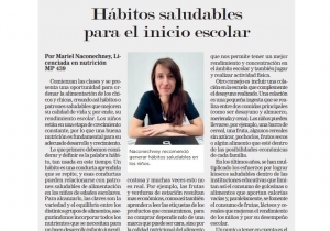 Hábitos saludables para el Inicio Escolar