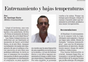 Entrenamiento y bajas temperaturas