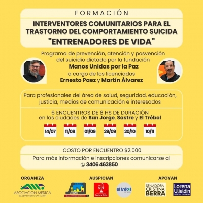 “INTERVENTORES COMUNITARIOS PARA EL TRASTORNO DEL COMPORTAMIENTO SUICIDA ENTRENADORES DE VIDA”,