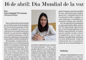 16 de abril: Día Mundial de la voz